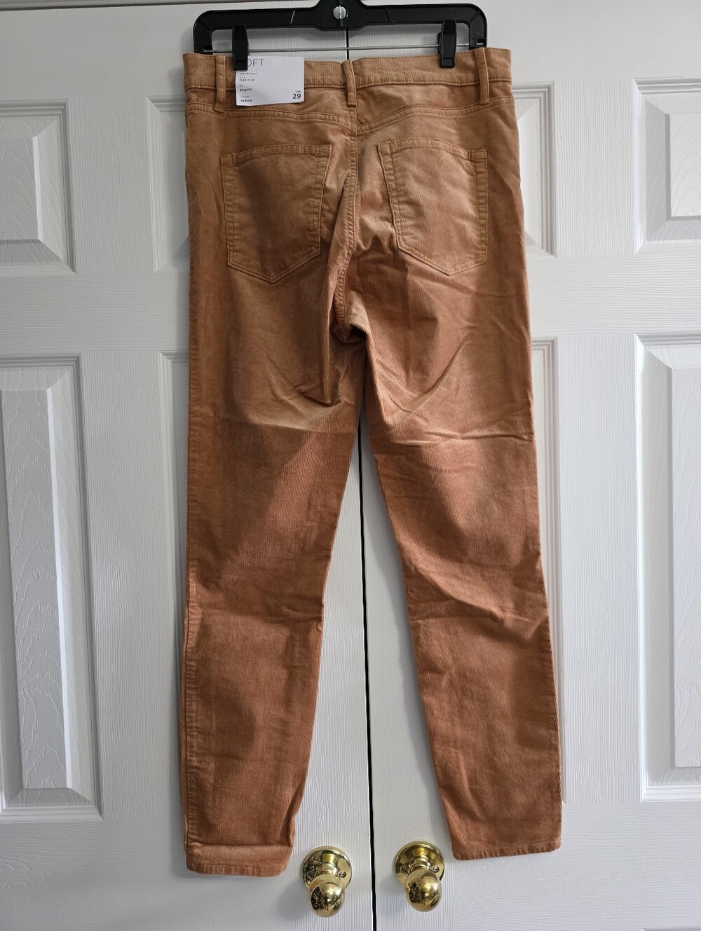 LOFT High Rise Skinny Corduroy Jeans Sienna Tan Women's 29 (8) NWT - Picture 5 of 8